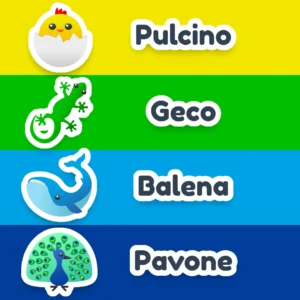 Moduli Giallo Pulcino π£ + Verde Geco π¦ + Azzurro Balena π + Blu Pavone π¦