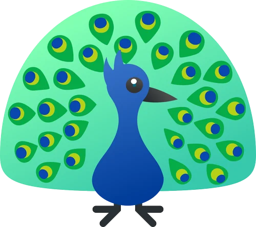 Logo modulo blu pavone
